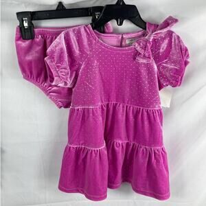 NWT Habitual 2 Piece Holiday Special Event Velvet Dress and bottom 18M